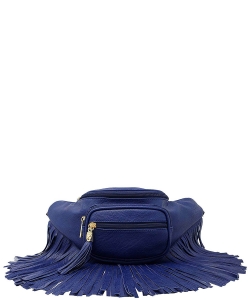 Designer Chic Fringe Waist Bag KL088 ROYAL BLUE